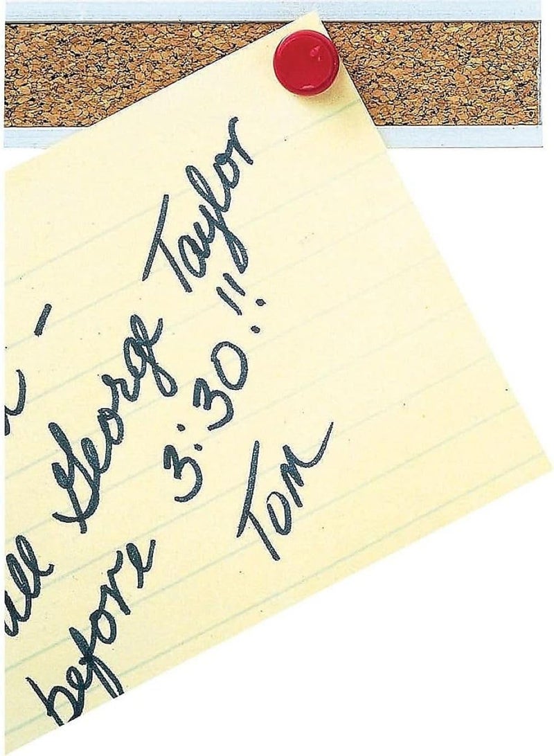 Quartet Bulletin Bar Pin Strip Cork Board 36" x 1", For Classroom, Office, Cubicle, Aluminum Frame (Z2005) - Image 2